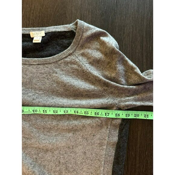 J. Crew Factory Gray Wool Blend Button-Side Sweater With Elbow Patches Size S - Picture 7 of 8